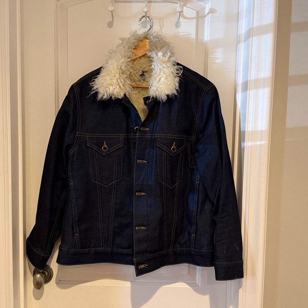 FREE shipping til next week! Khaite Denim Jacket with Sherpa Lining - Picture 6 of 6